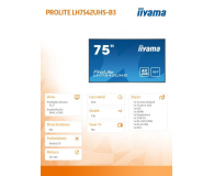 iiyama 74,5'' PROLITE LH7542UHS-B3 Czarny - 1375289 - zdjęcie 11